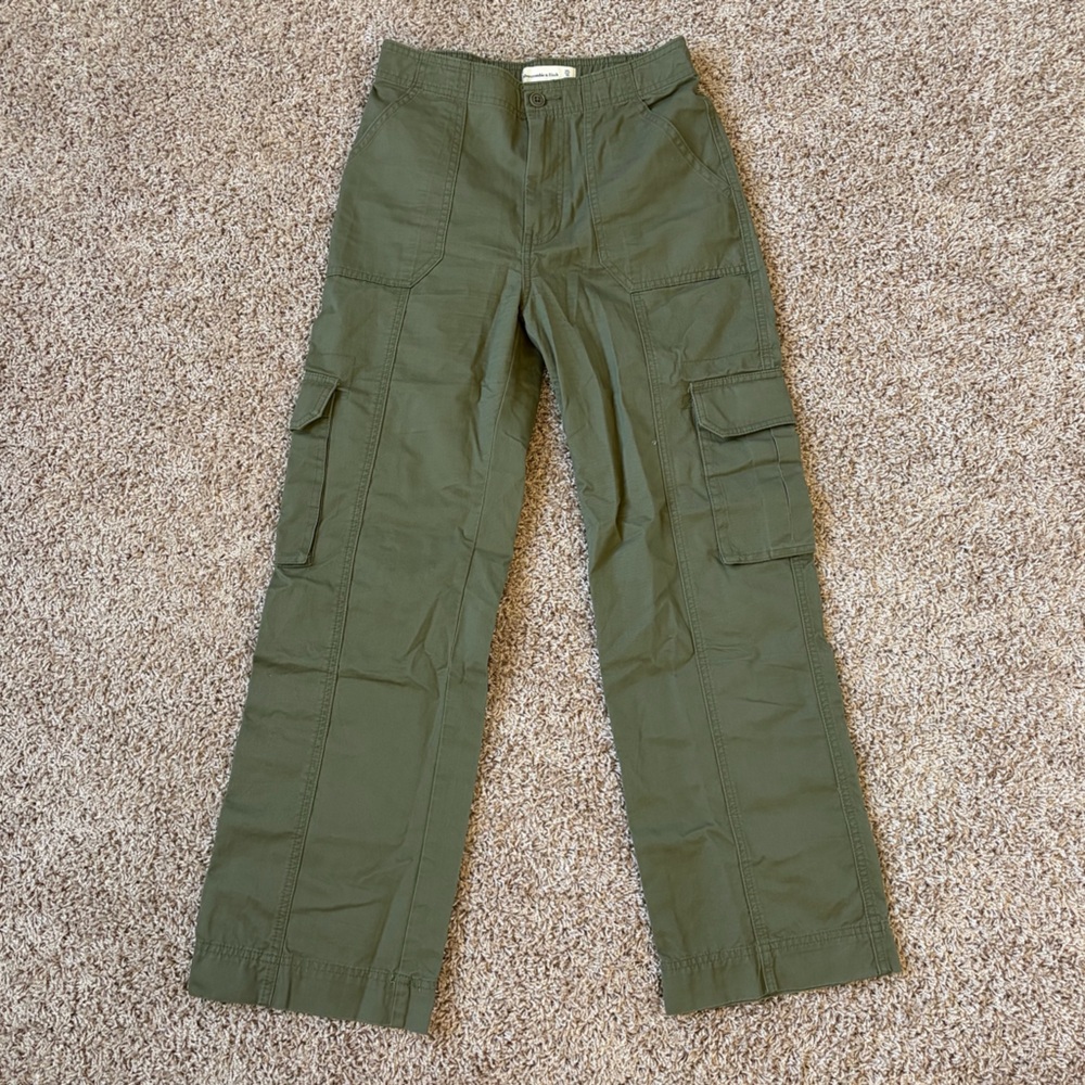 Abercrombie Cotton Green Cargo Pants 25 O short